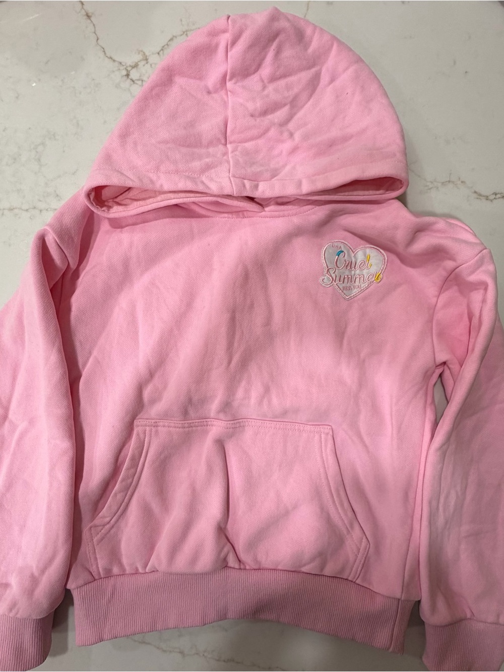 Lola + The Boys Pink Swiftie Rhinestone Hoodie Girls Size 8